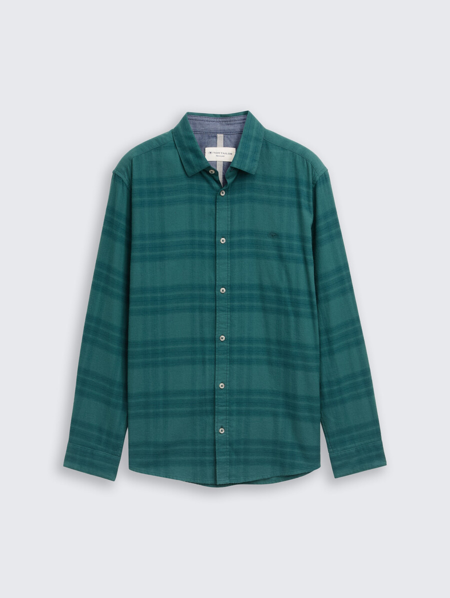 camisa de corte regular con bordado de logo