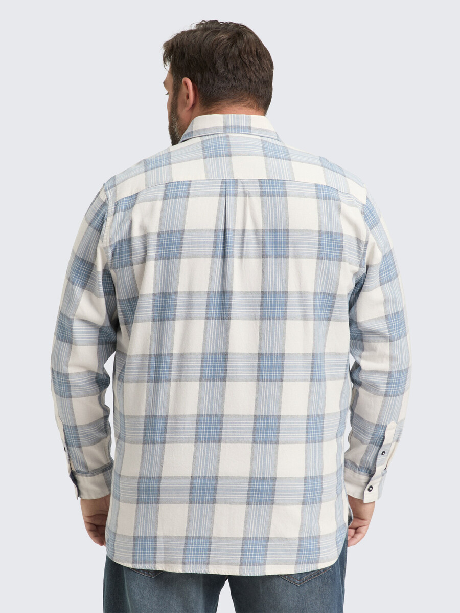 talla grande - camisa con estampado de cuadros