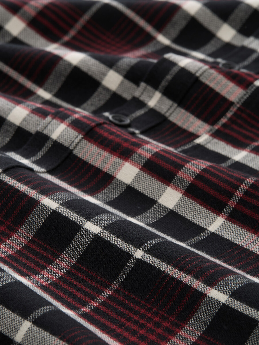 camisa de corte relajado con estampado de cuadros