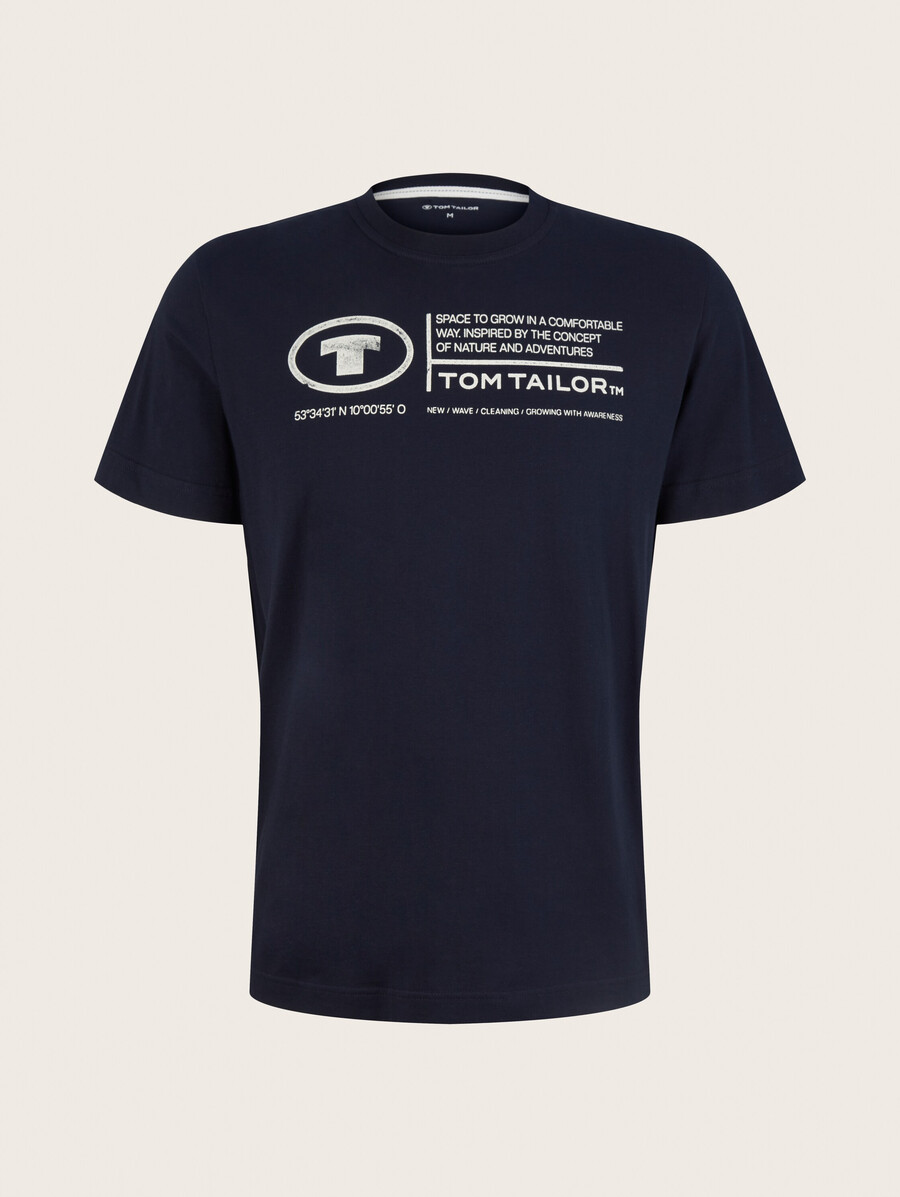 camiseta con estampado de logotipo
