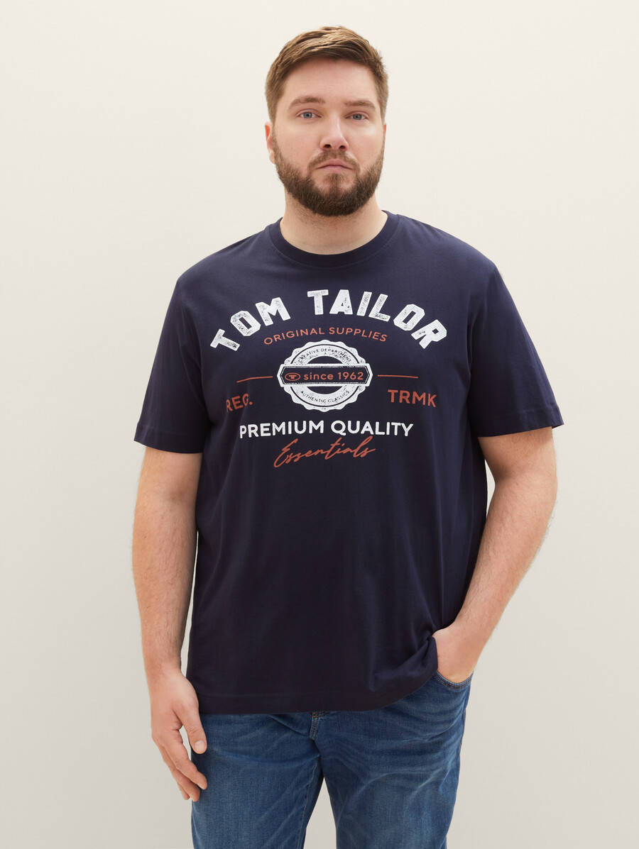 talla grande - camiseta con estampado de logotipo