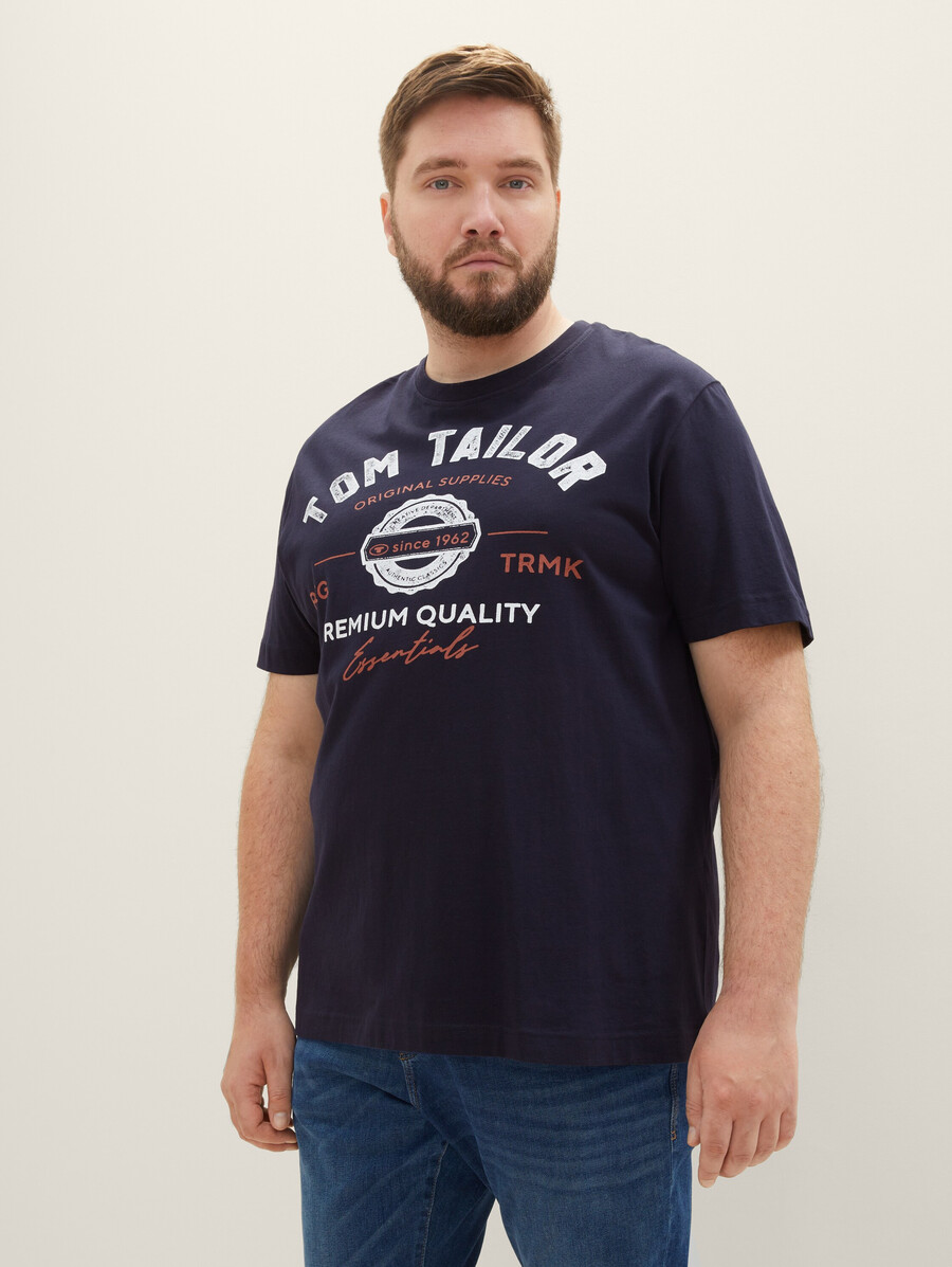 talla grande - camiseta con estampado de logotipo