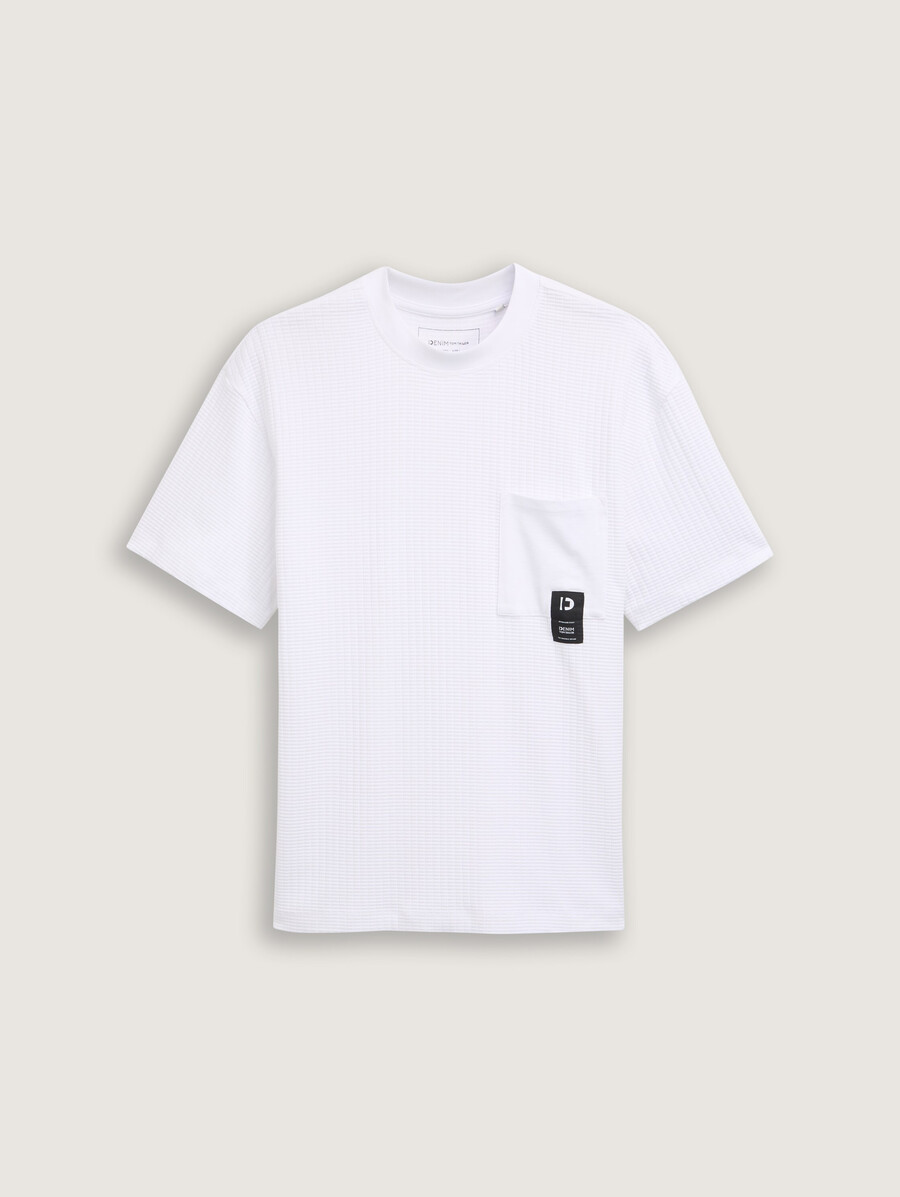 camiseta de corte relajado con bolsillo en el pecho