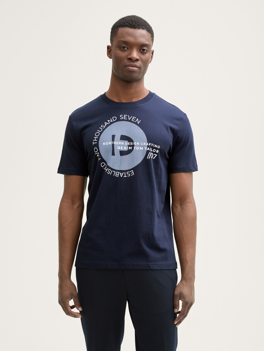 camiseta básica con estampado de logo