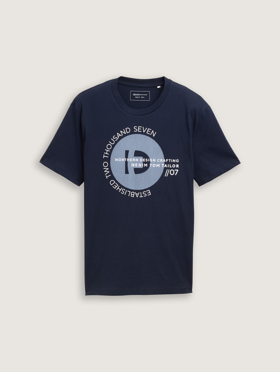 camiseta básica con estampado de logo