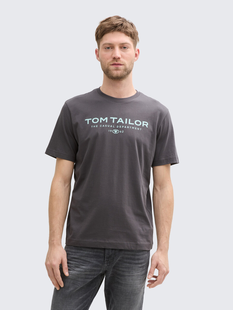 camiseta de algodón con estampado de logotipo