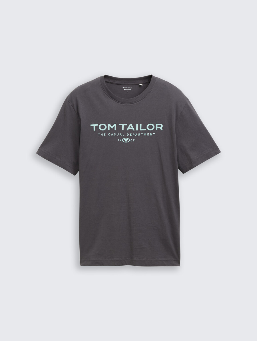 camiseta de algodón con estampado de logotipo