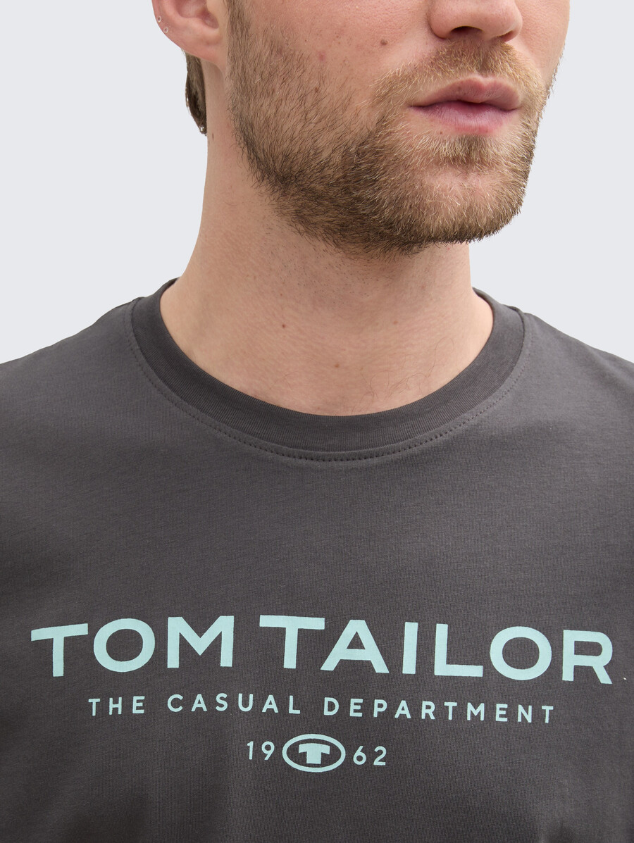 camiseta de algodón con estampado de logotipo