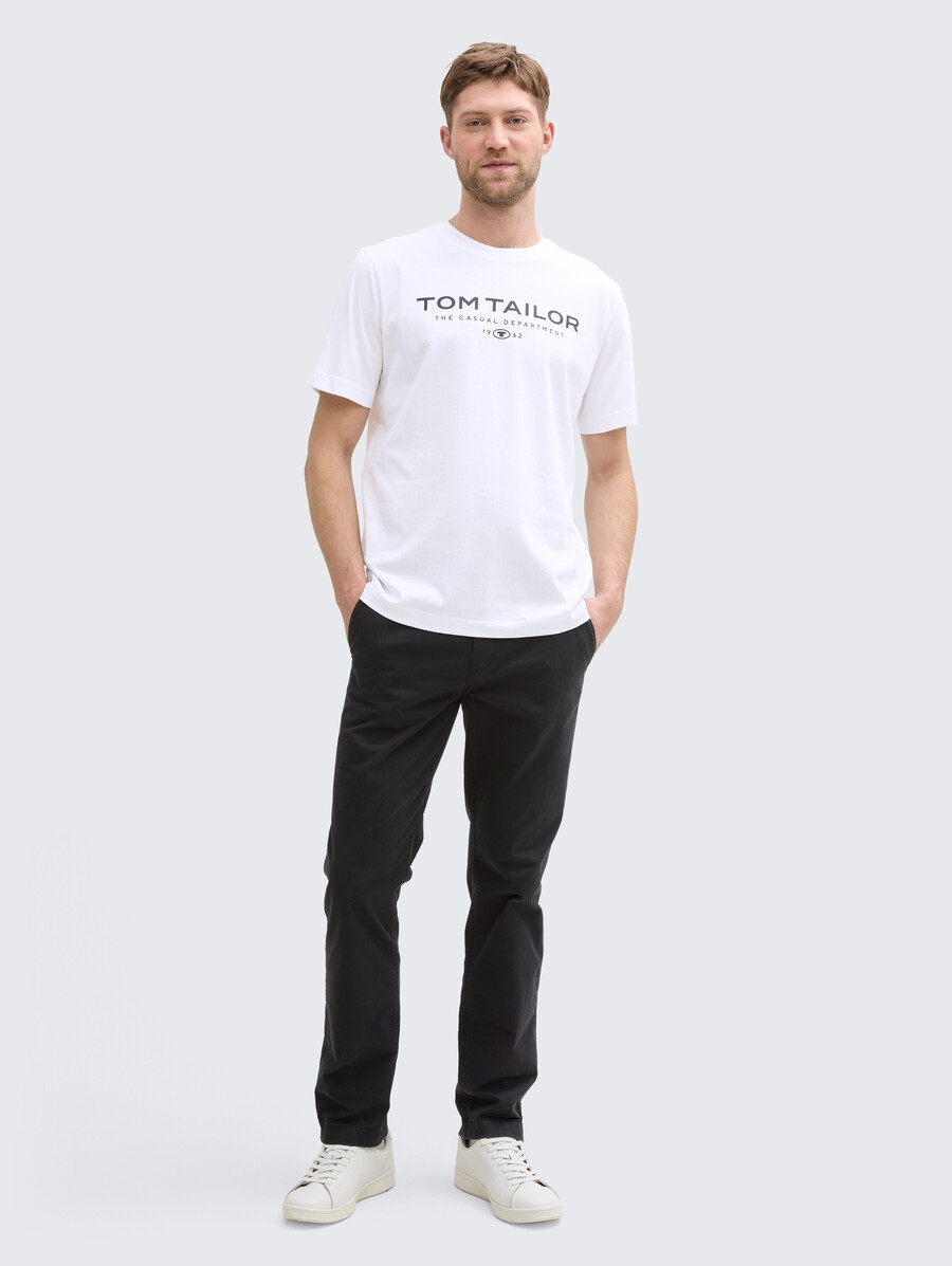camiseta de algodón con estampado de logotipo
