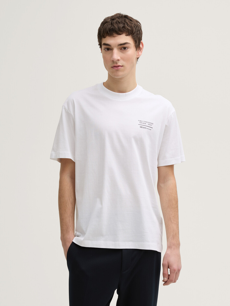 camiseta de corte relajado con estampado en la espalda