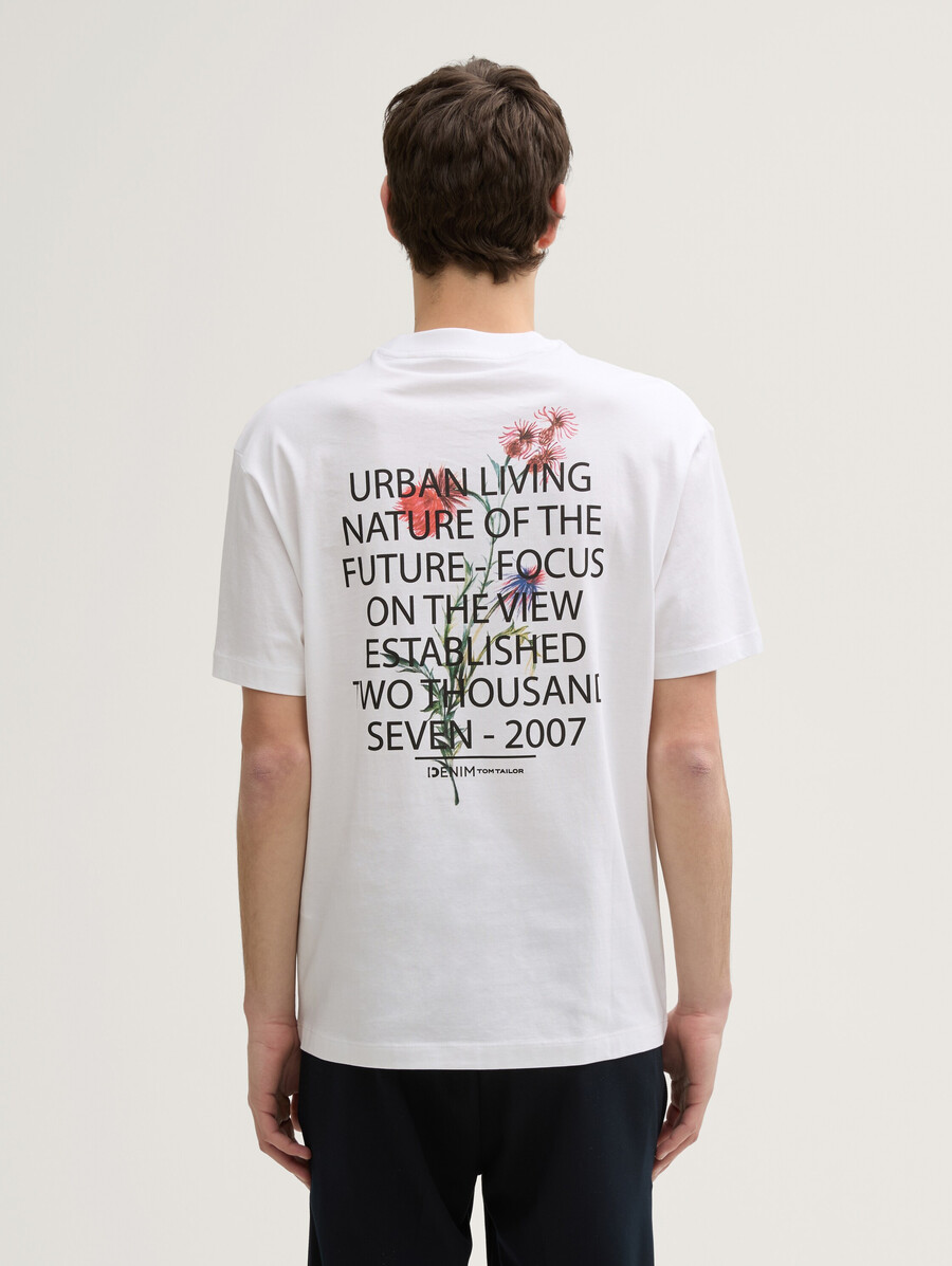 camiseta de corte relajado con estampado en la espalda