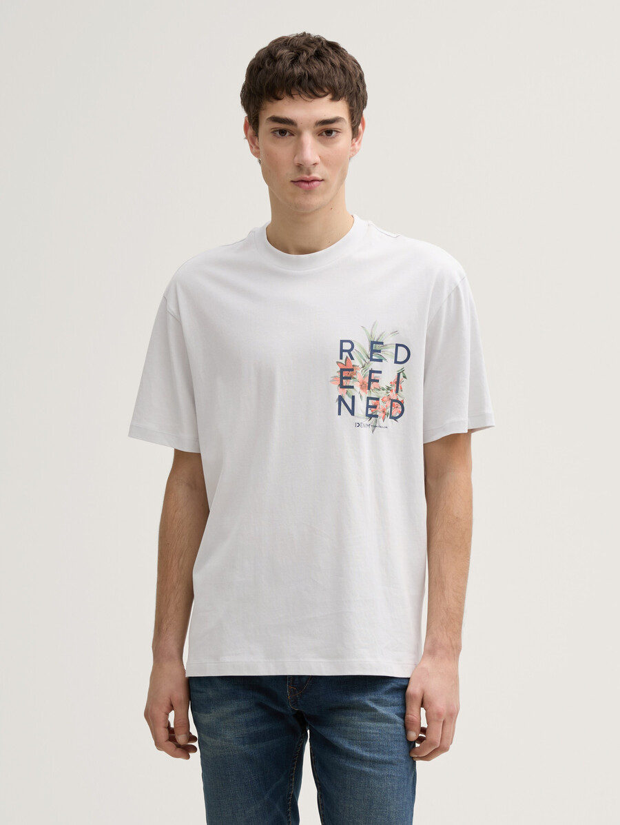 camiseta de corte relajado con estampado en la espalda