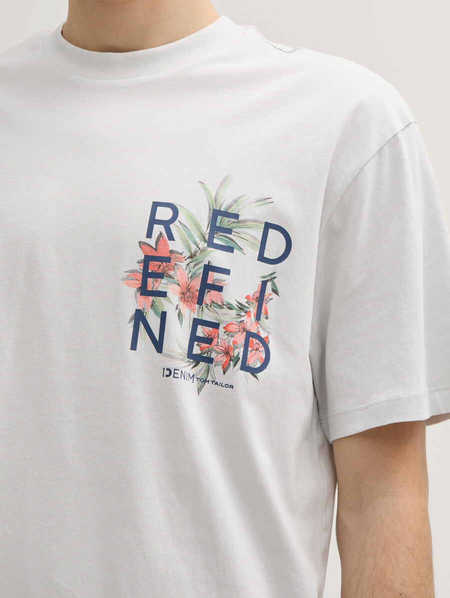 camiseta de corte relajado con estampado en la espalda