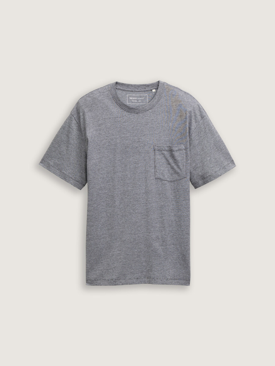 camiseta de corte relajado con bolsillo en el pecho