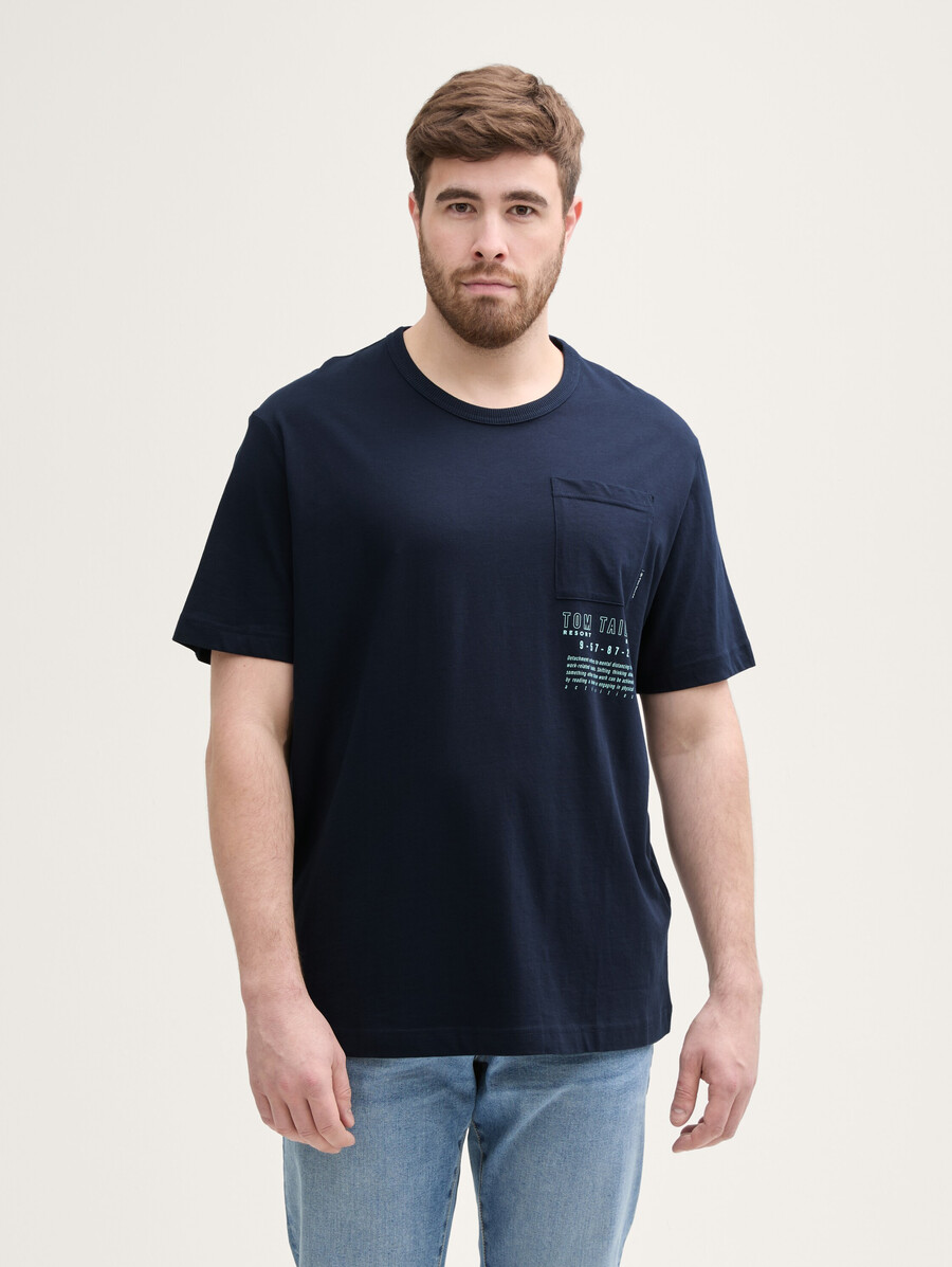 talla grande - camiseta con bolsillo en el pecho