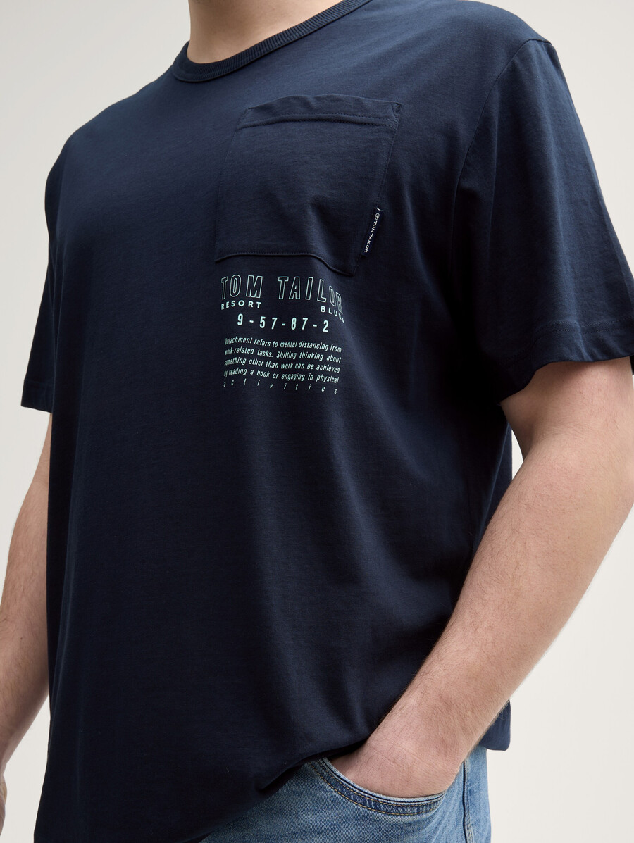 talla grande - camiseta con bolsillo en el pecho
