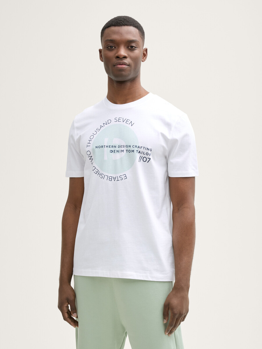 camiseta básica con estampado de logo