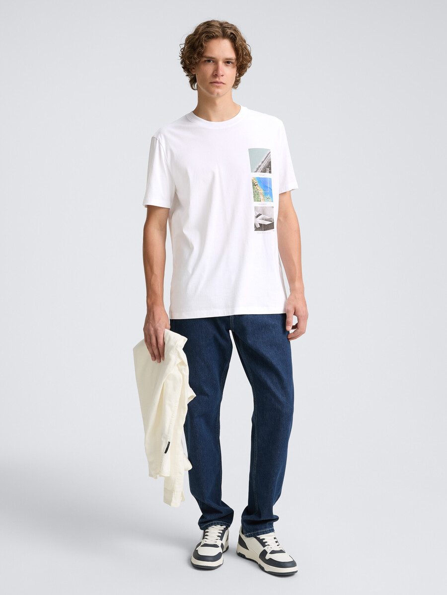 camiseta con estampado fotográfico