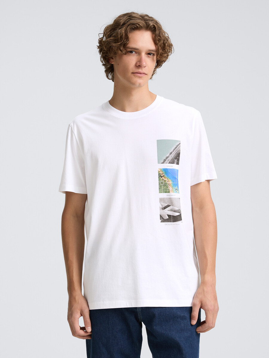 camiseta con estampado fotográfico