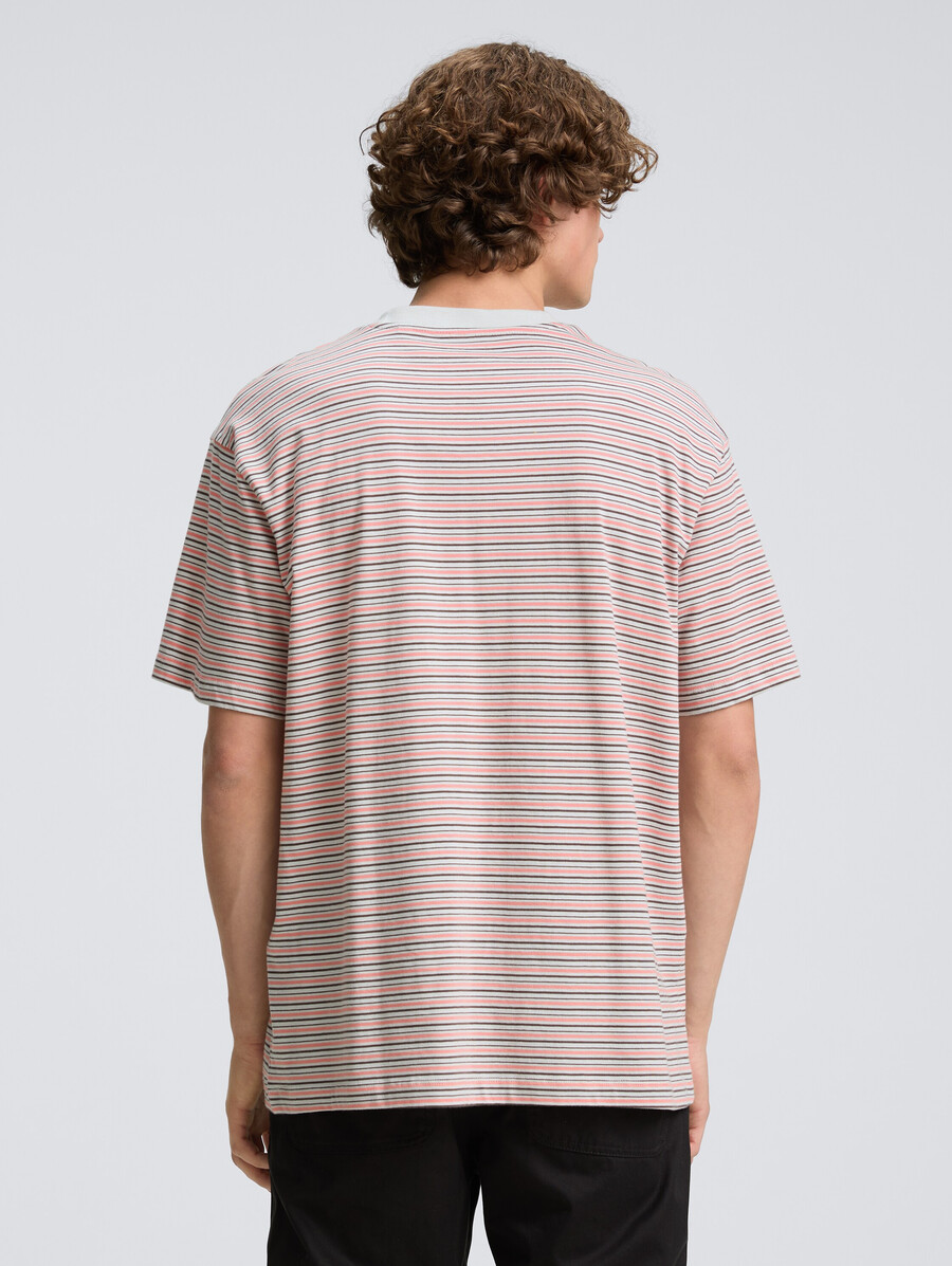 camiseta de corte relajado con estampado de rayas