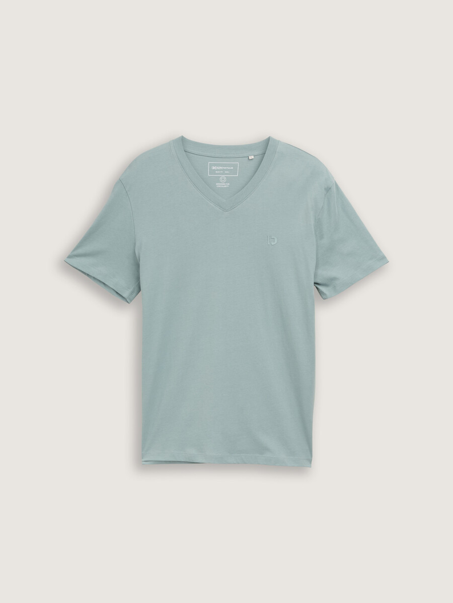 camiseta básica con cuello en v