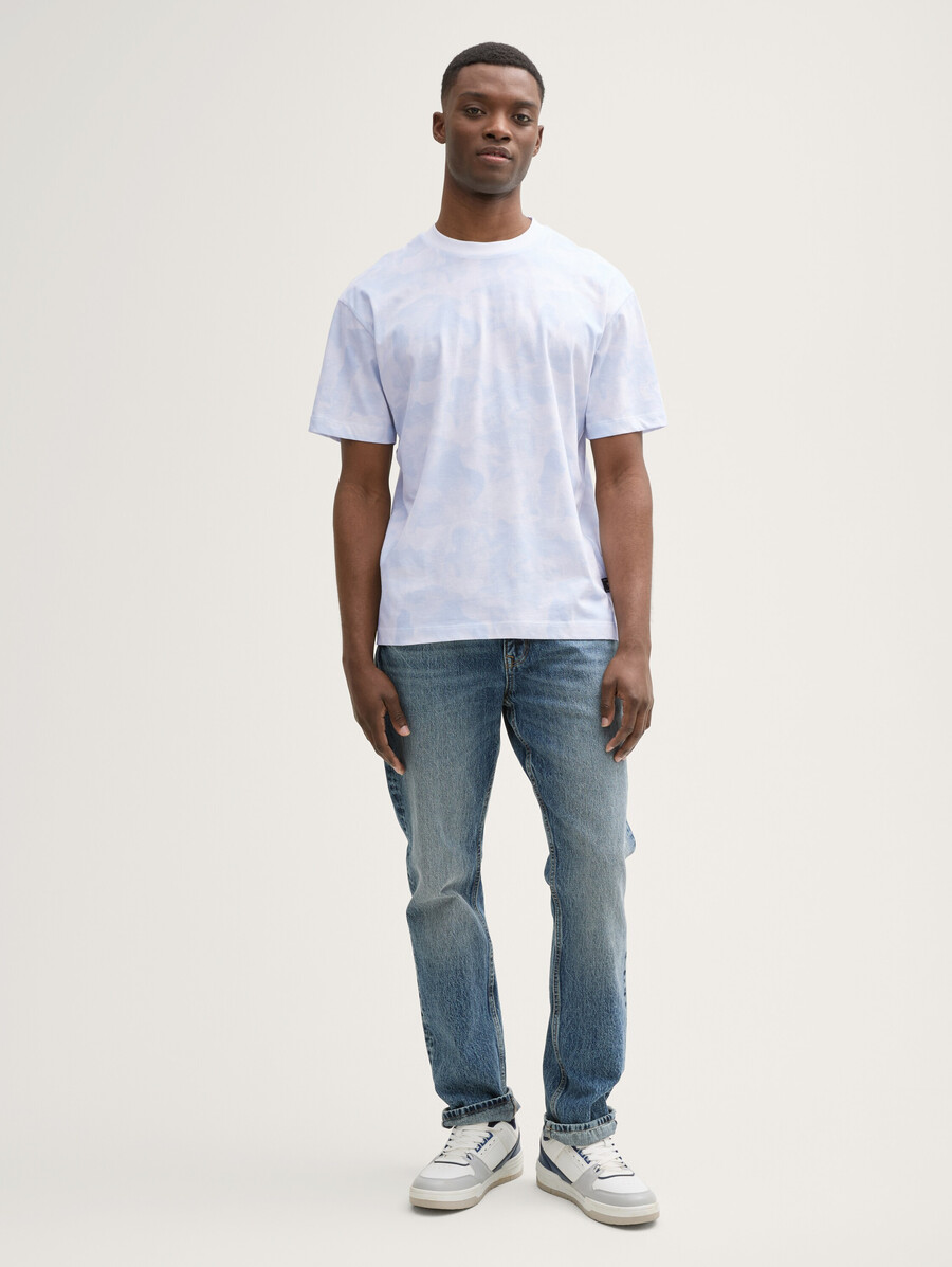camiseta de corte relajado con estampado integral