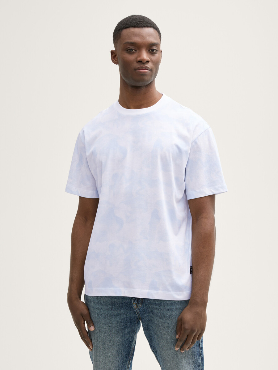 camiseta de corte relajado con estampado integral