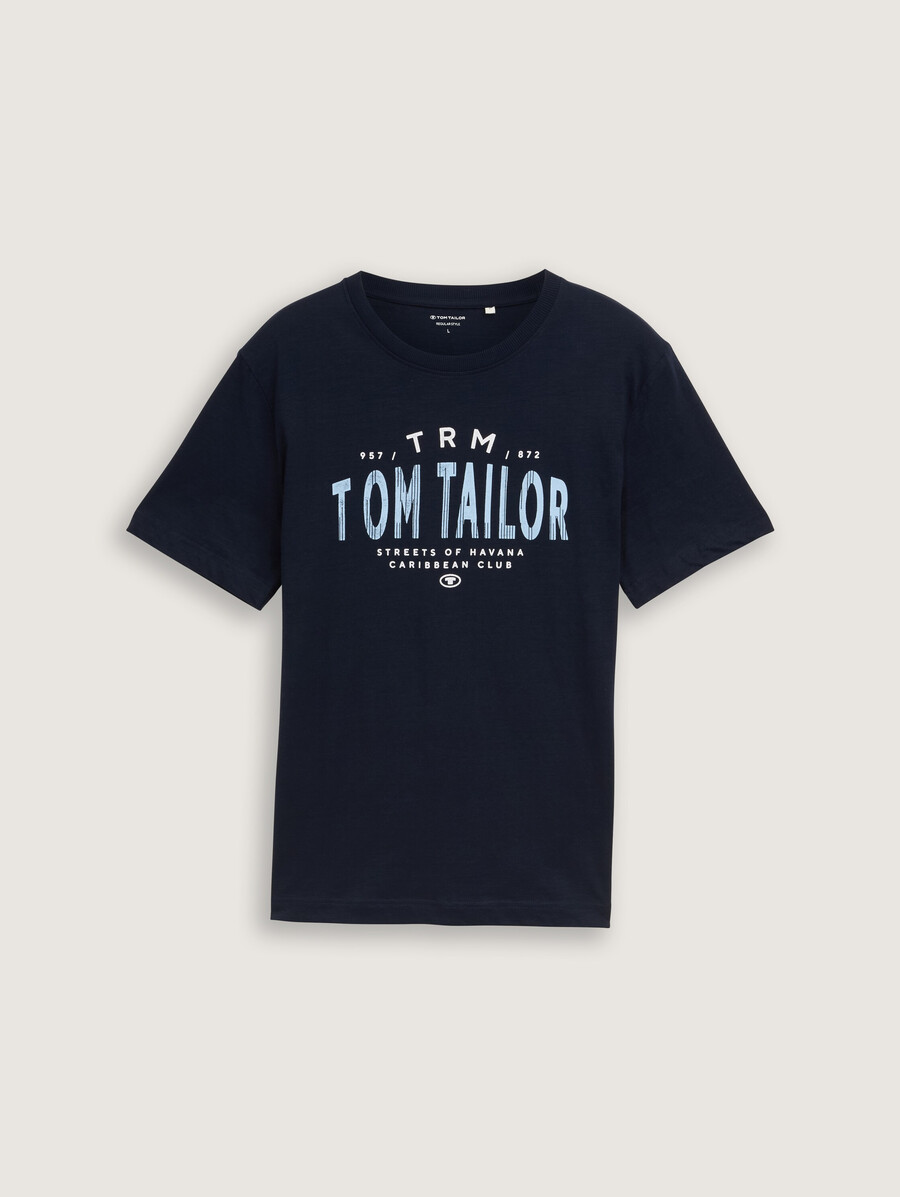 camiseta con estampado de logotipo