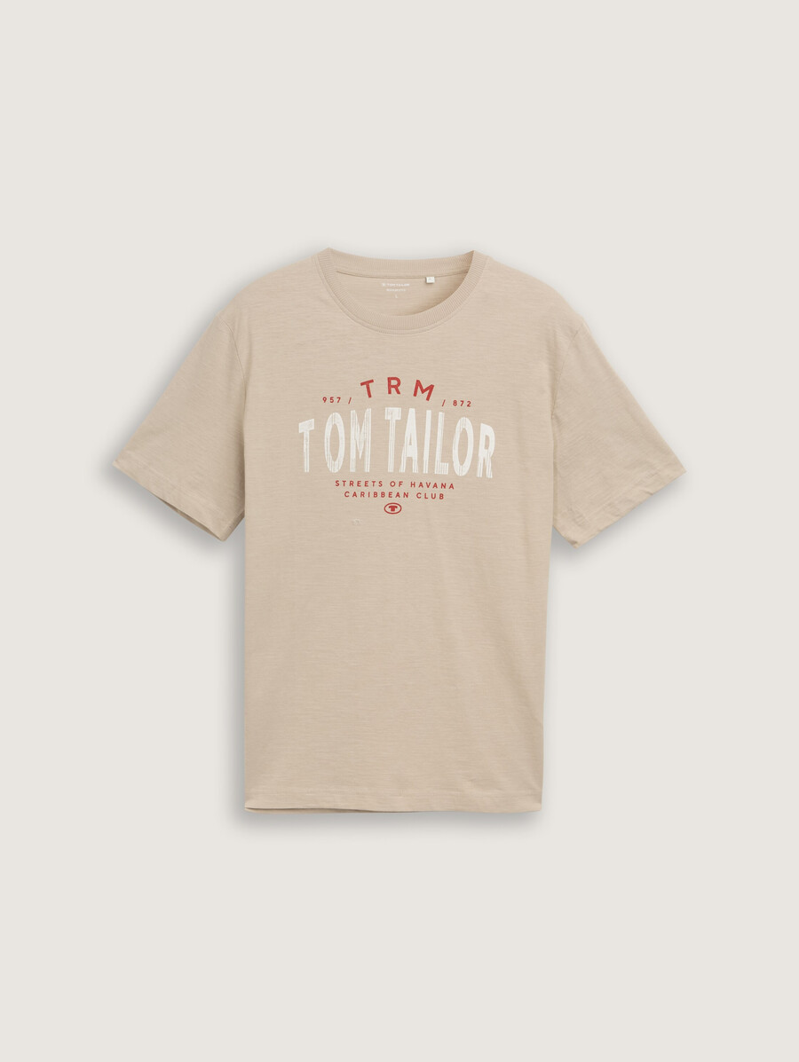 camiseta con estampado de logotipo