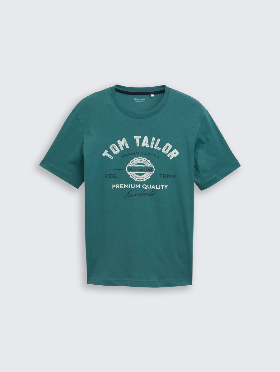 camiseta con estampado de logotipo