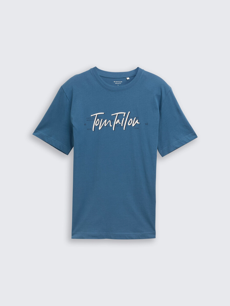 camiseta con estampado de logotipo