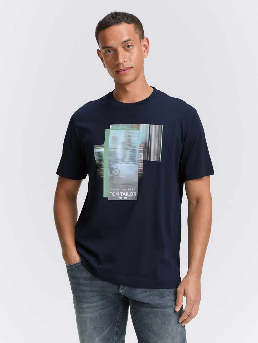 camiseta con estampado fotográfico