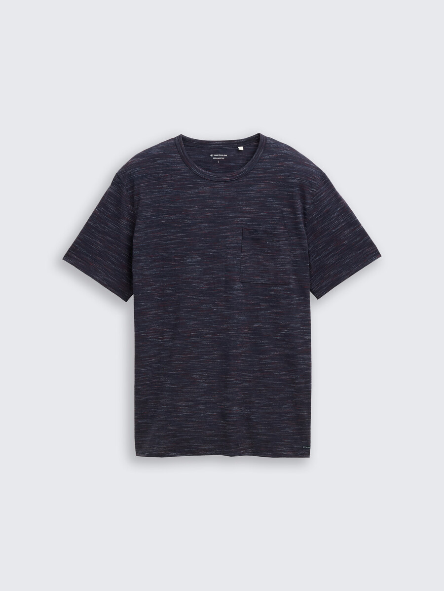 camiseta de efecto jaspeado con bolsillo en el pecho