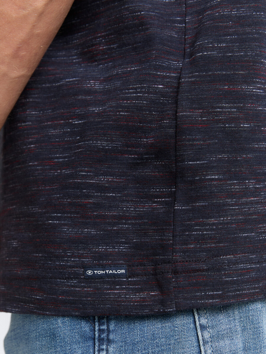 camiseta de efecto jaspeado con bolsillo en el pecho