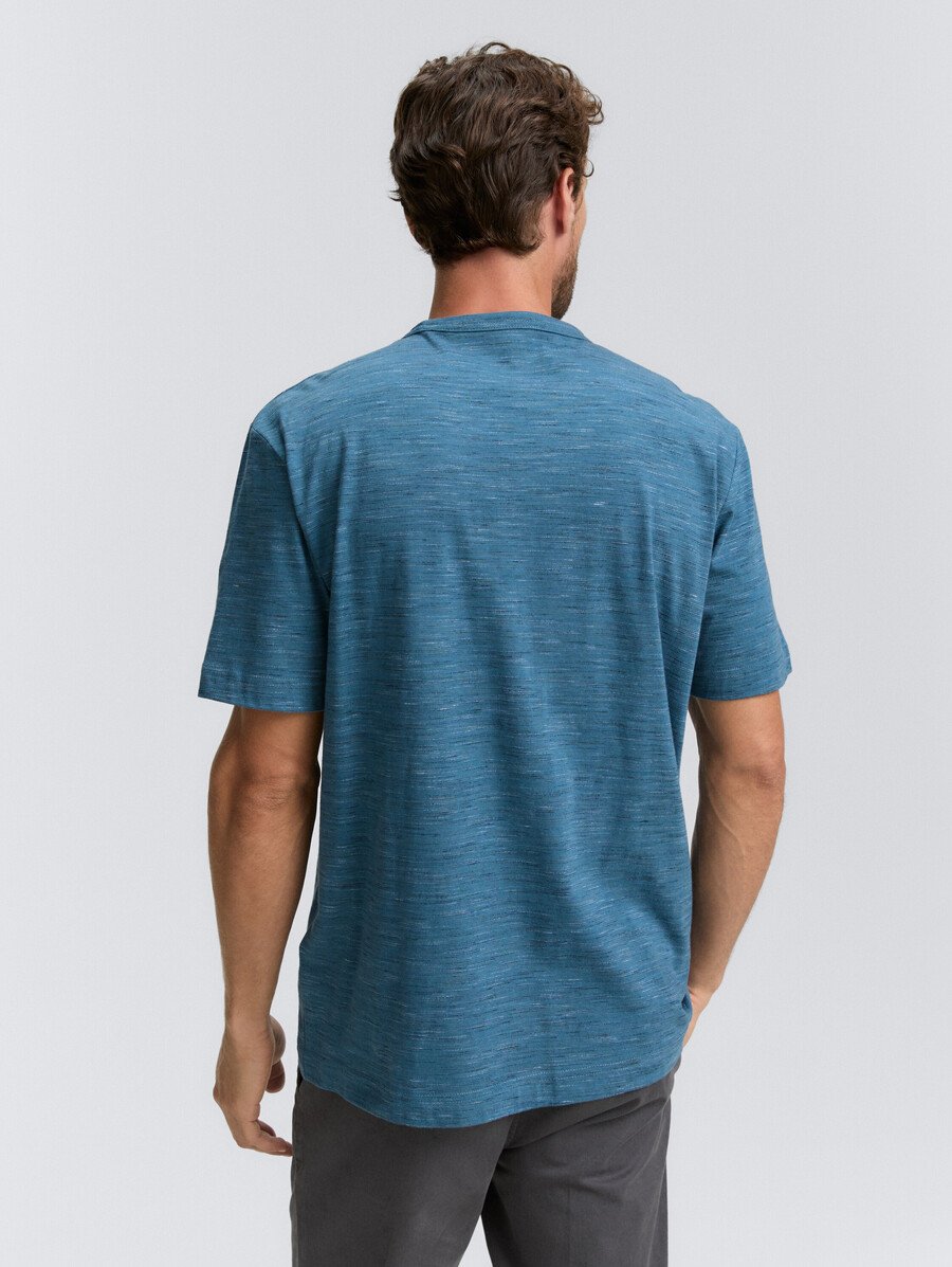 camiseta de efecto jaspeado con bolsillo en el pecho