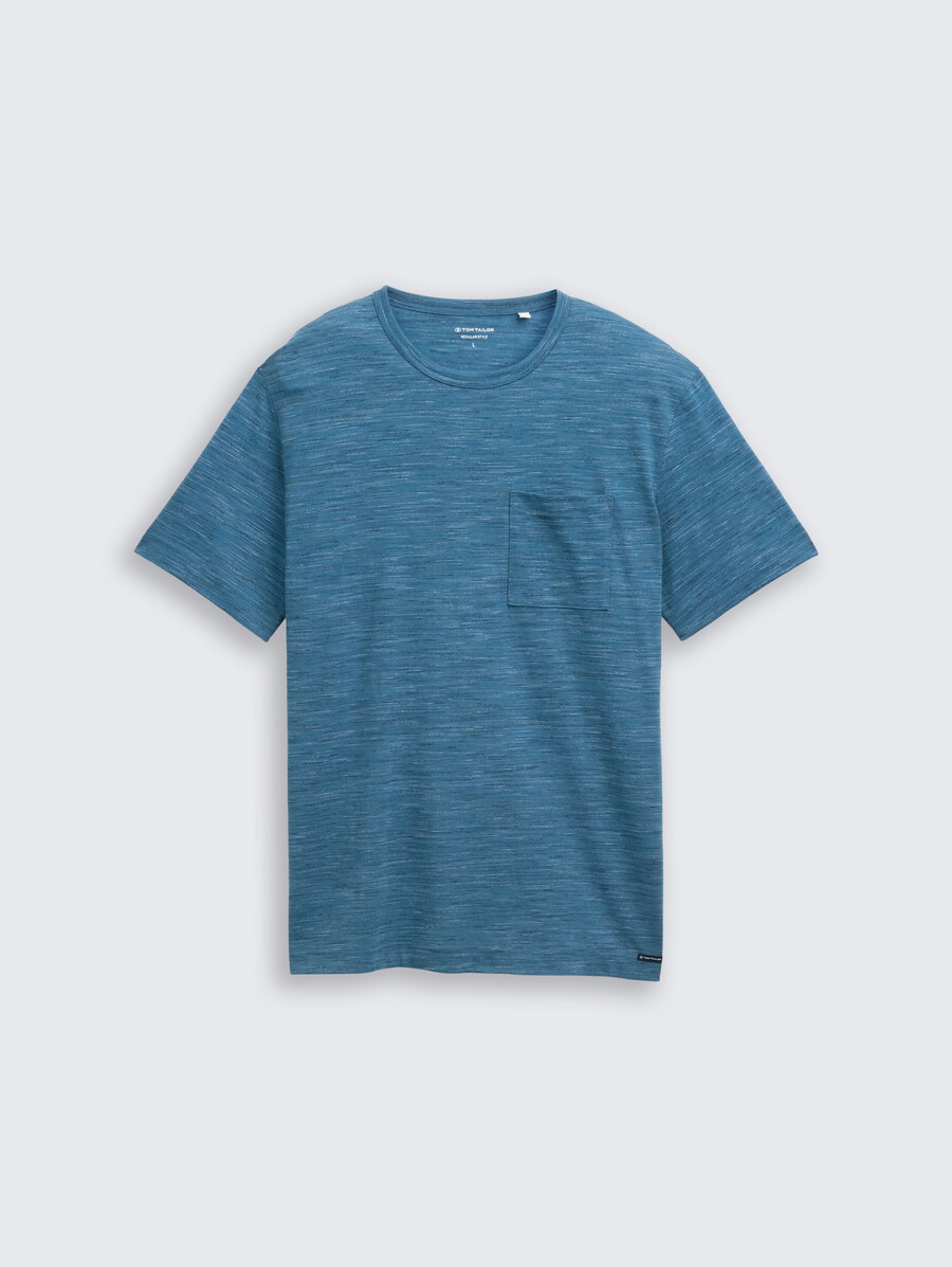 camiseta de efecto jaspeado con bolsillo en el pecho