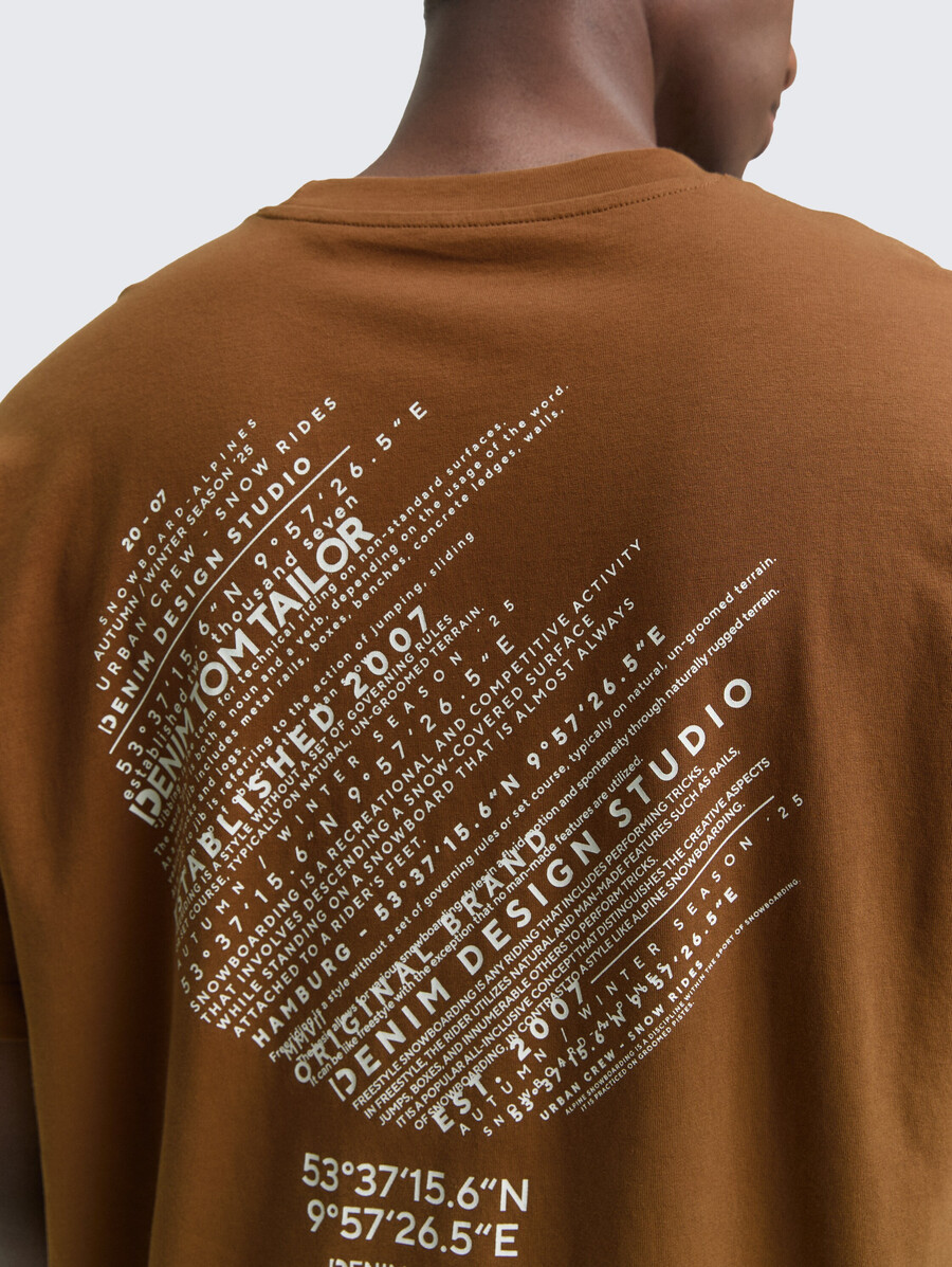 camiseta de corte relajado con estampado