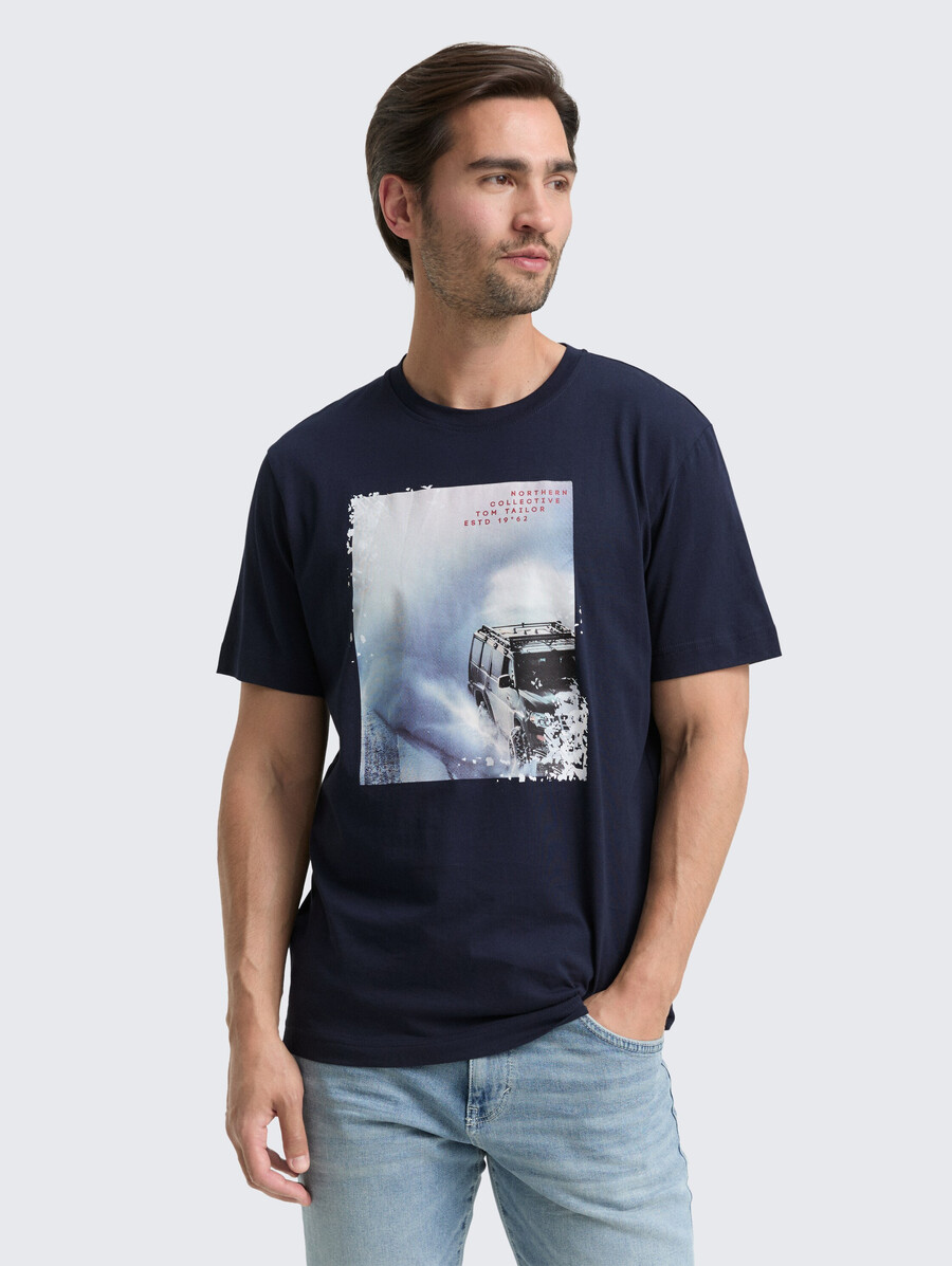 camiseta con estampado fotográfico