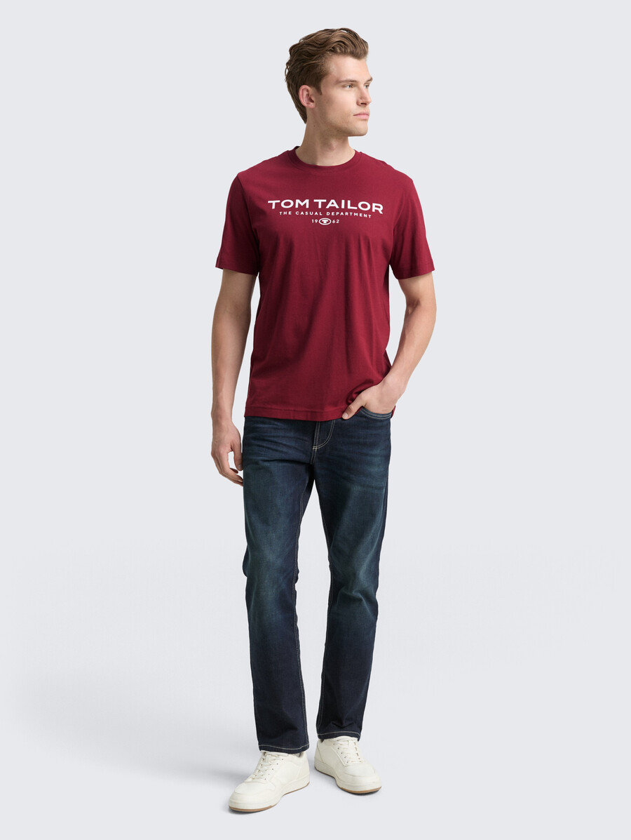 camiseta de algodón con estampado de logotipo