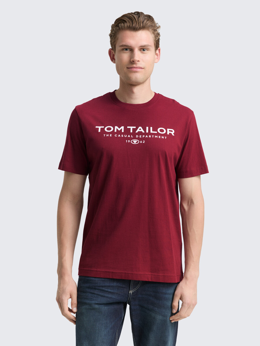 camiseta de algodón con estampado de logotipo