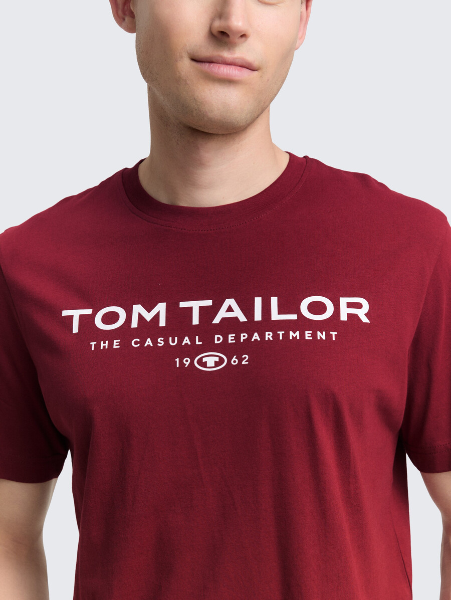 camiseta de algodón con estampado de logotipo