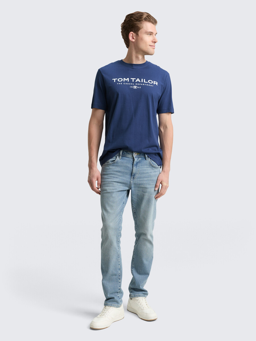 camiseta de algodón con estampado de logotipo
