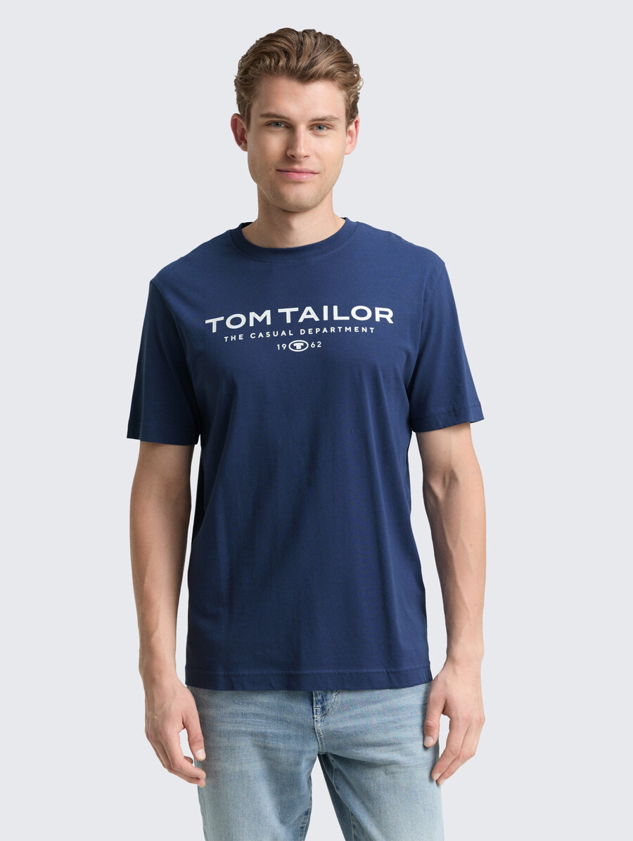 camiseta de algodón con estampado de logotipo