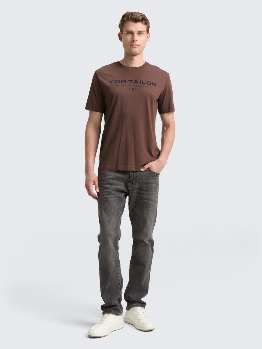 camiseta de algodón con estampado de logotipo