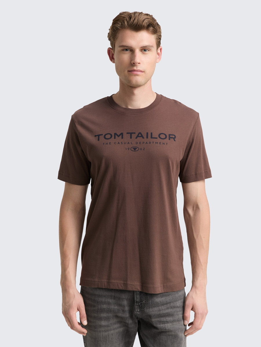 camiseta de algodón con estampado de logotipo