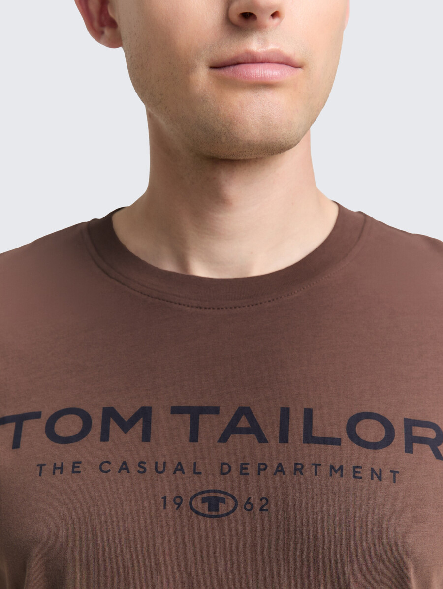 camiseta de algodón con estampado de logotipo