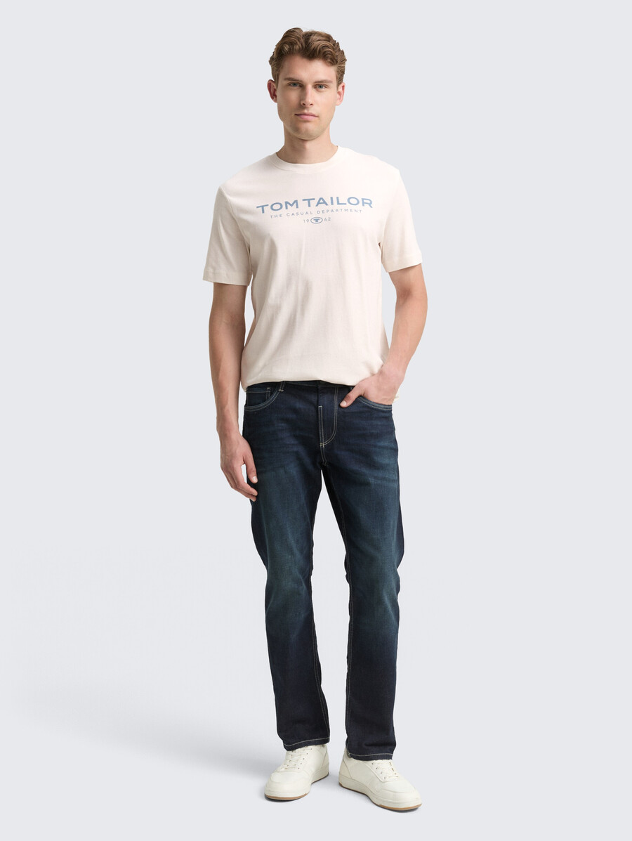 camiseta de algodón con estampado de logotipo