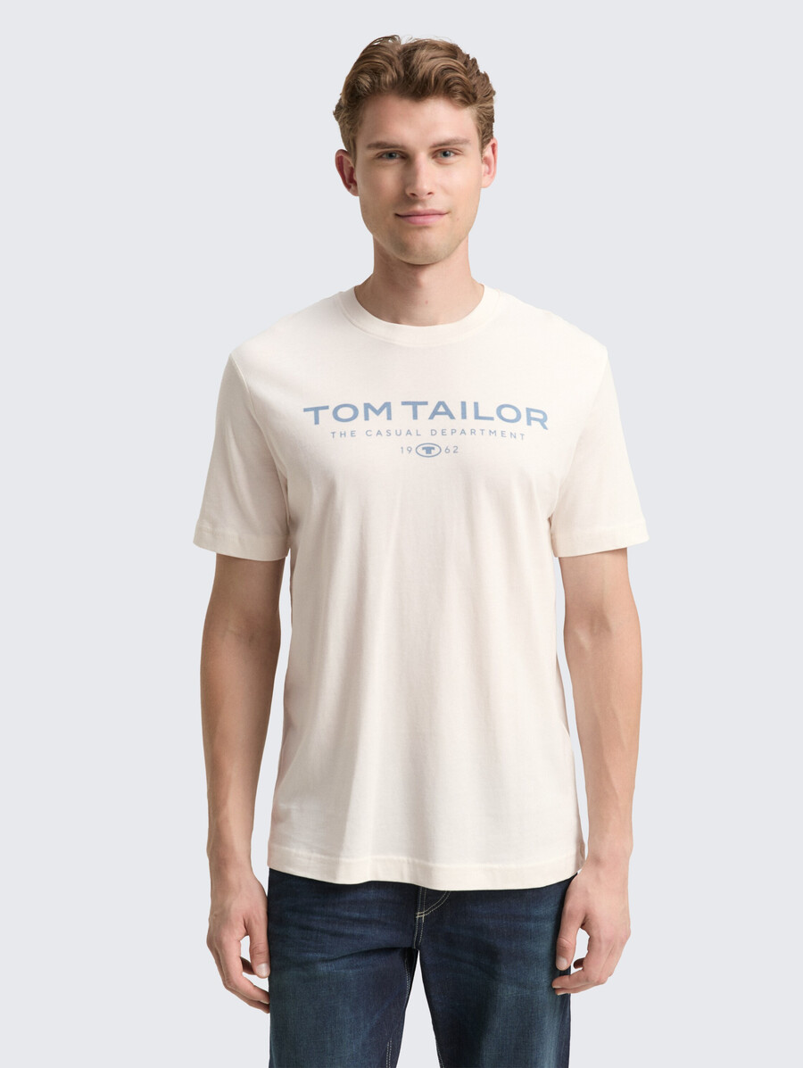 camiseta de algodón con estampado de logotipo