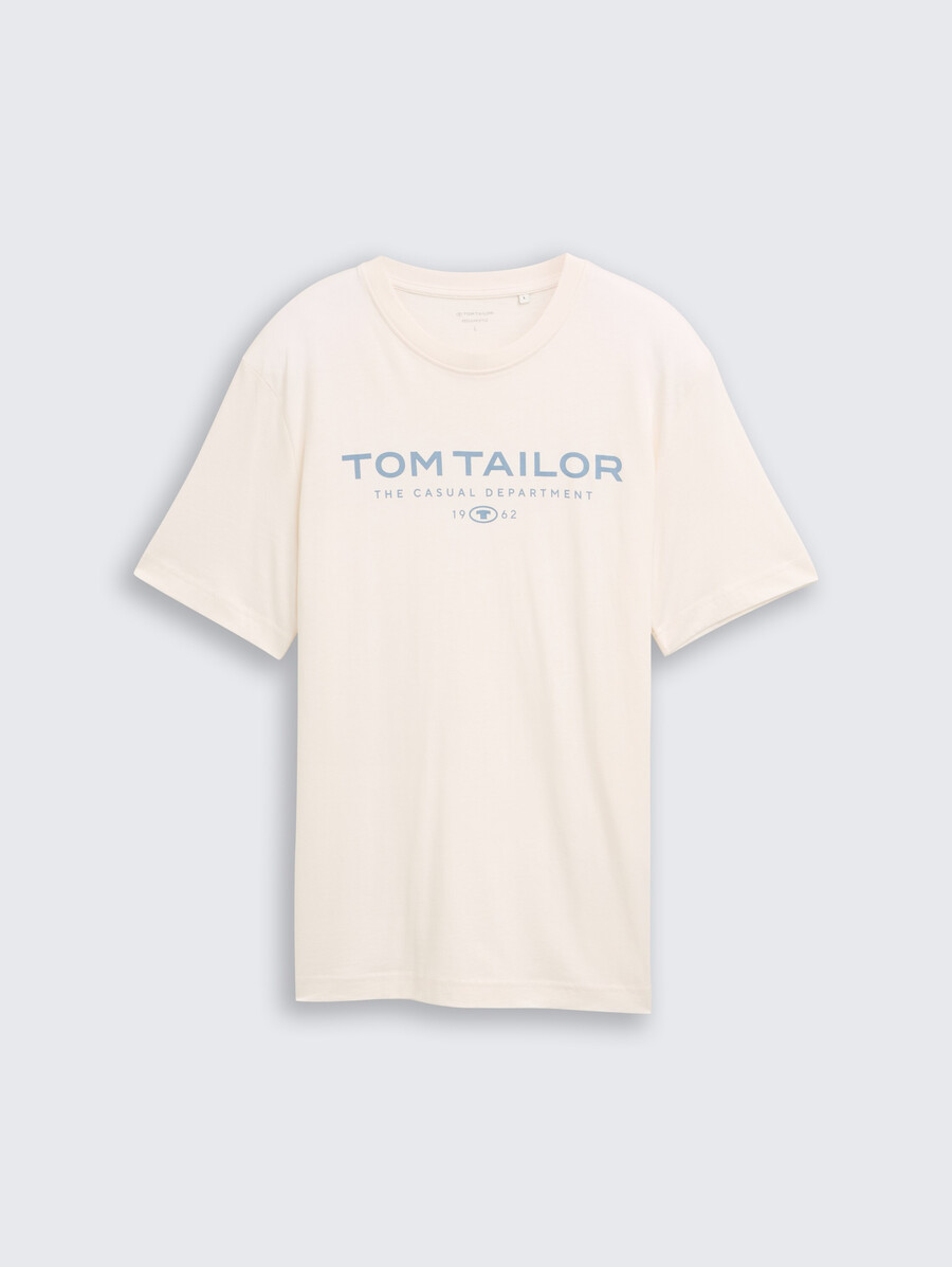 camiseta de algodón con estampado de logotipo