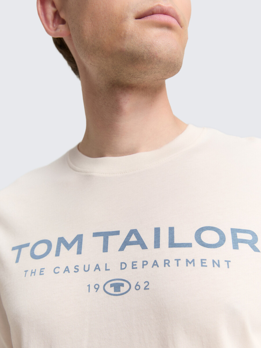 camiseta de algodón con estampado de logotipo